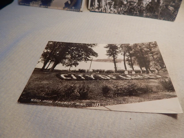 Vtg  1920S Rppc Real Photo Postcard Ward Park Fairmont Minnesota City Of Lakes