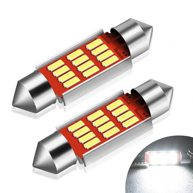 Pure White 36MM 6411 LED Interior Bulbs Dome Map Trunk License Plate Light Lamps