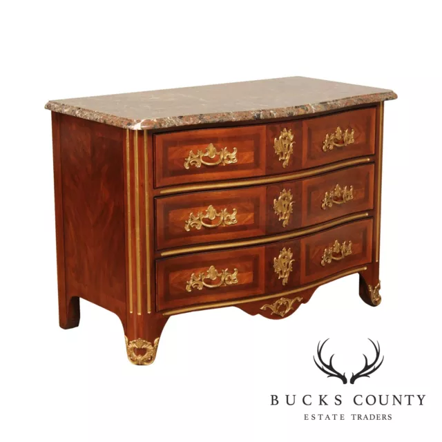 E J Victor French Louis XV Style Marble Top Commode Chest E J Victor French Louis XV Style Marble Top Commode Chest