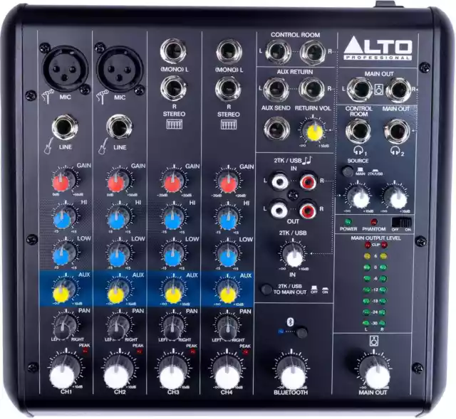 Alto Professional TrueMix600 Analog Mischpult Mixer USB XLR Klinke RCA BLuetooth