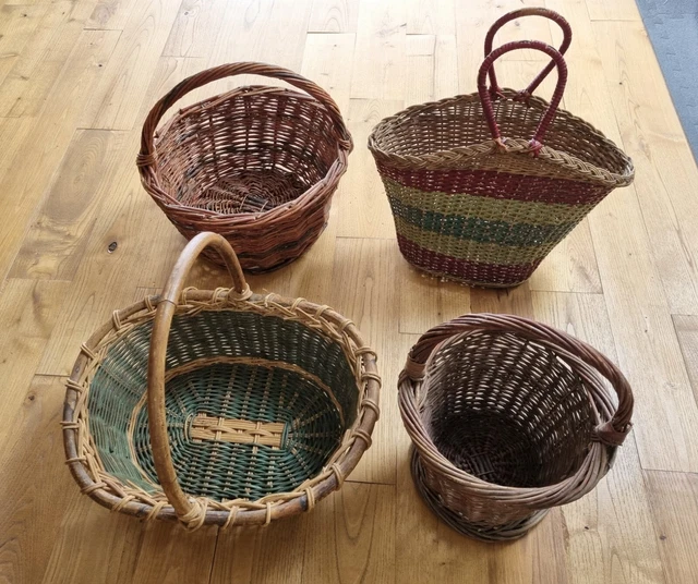 Panier Osier Rotin Tresse Vintage Poule Oiseau Métal Renfort 360 G Panier Osier Rotin Tresse Vintage Poule Oiseau Métal Renfort 360 G