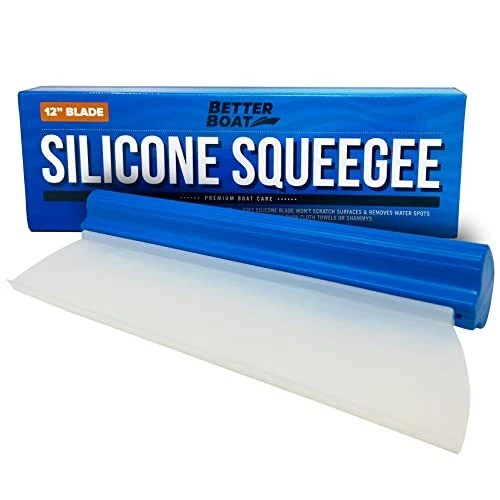 Car Window Squeegee for Glass, Mirror & Shower Doors - Silicone Blade