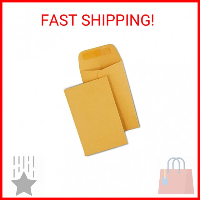 Staples 535062 Gummed Currency Envelopes 2 1/4-Inch X 3 1/2-Inch Brown 500/Box (