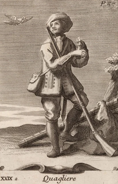 WACHTELPFEIFE - Bonanni - Westerhout - Kupferstich 1716