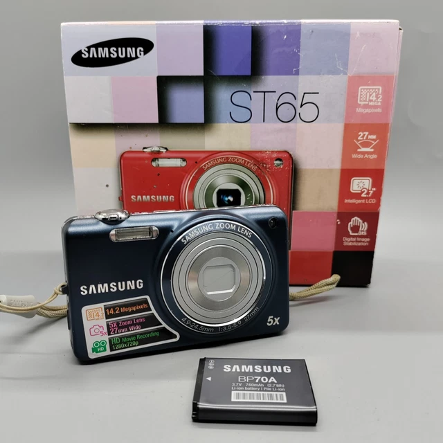 Samsung ST65 14.2MP Compact Digital Camera Blue Tested