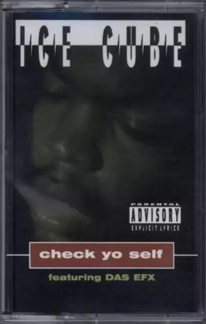 Ice Cube Check Yo Self 1993 Uk Cassingle Samples Grandmaster Flash's The Message