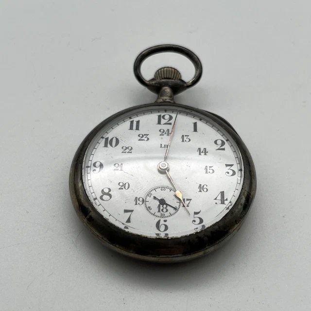 Montre Gousset Savonnette Homme En Argent Massif 19ème Siècle - Vintage, Marque Lip, Mécanique