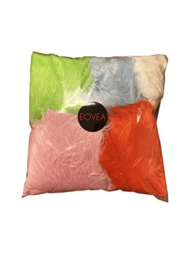 EOVEA - Mixed Random Colors and Sizes Faux Fur Scrap Pieces - 6 Oz Bags -