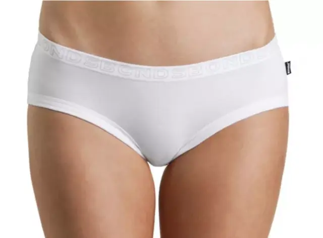 4 Pack Bonds Hipster Boyleg Briefs Womens Underwear - White