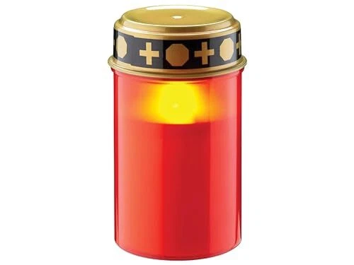 Goobay 60335 Lumière funéraire LED avec pile/bougies funéraires LED extérieur...