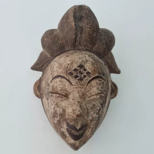 Wooden  mask african Punu sculpture wood Gabon masque africain bois