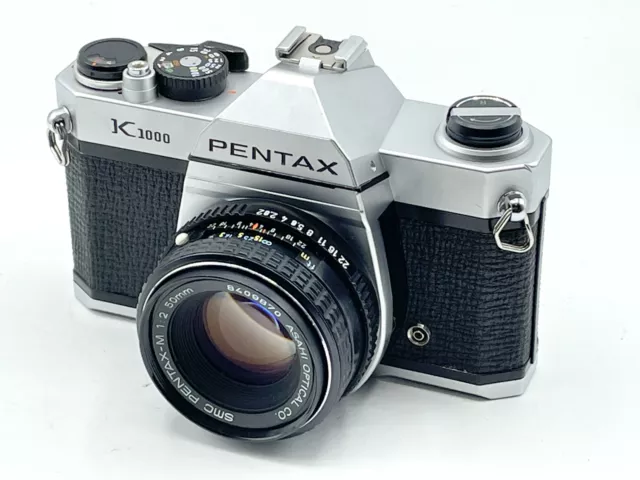 Pentax K1000 35mm SLR Camera Kit w/ 50mm or 55mm Lens - Very Good