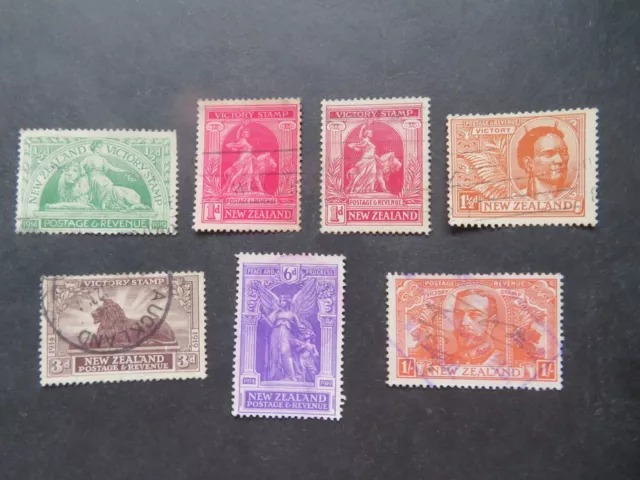 1920 New Zealand Victory Set SG453-8 conjunto usado