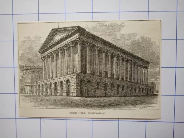 Town hall Birmingham England illustration 1891
