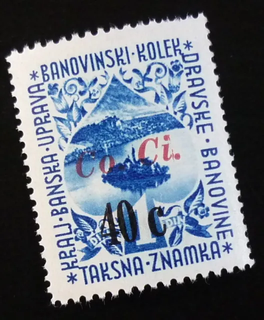 Slovenia c1942 Italy WWII Ovp. Yugoslavia CO.CI Revenue Stamp 40 C US 4