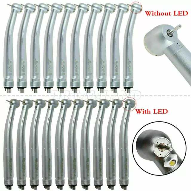 (LED) Dental Turbina dentista High Speed/E-generator Handpiece 4-Holes Manipolo