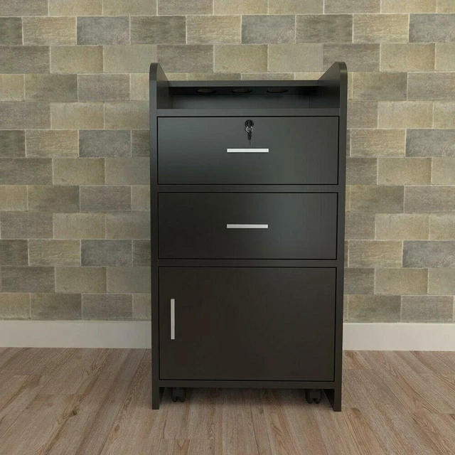 Locking Salon Trolley Storage Cart Beauty Hair Dryer Holder Stylist Equipment Locking Salon Trolley Storage Cart Beauty Hair Dryer Holder Stylist Equipment