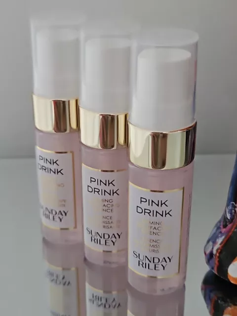 Sunday Riley Pink Drink Essence 30ml (3 x 10ml) New & UNBOXED