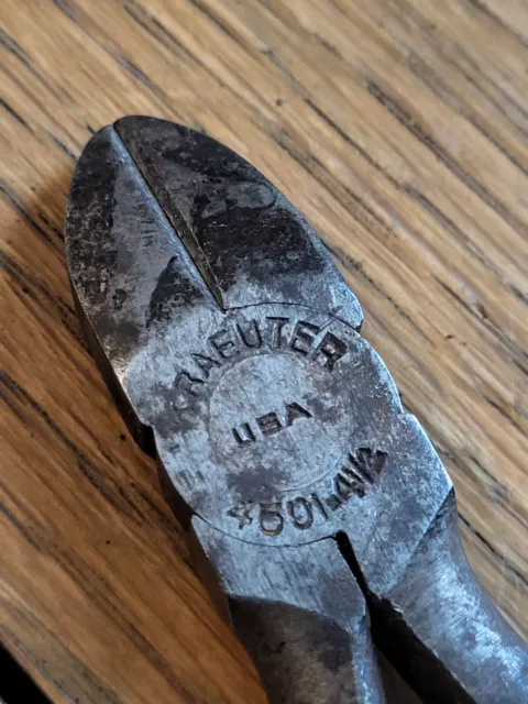 Kraeuter #4501-4-1/2" diagonal  wire cutter pliers VTG USA HAND TOOL