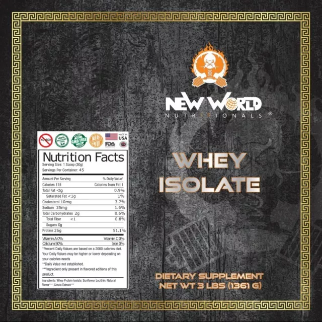 15lb Bulk Whey Protein ISOLATE (NOT concentrate) Manufacturer Direct UNFLAVORED 2