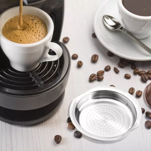 Capsula da caffè riutilizzabile tazza filtro per macchina da caffè Senseo con spazzola a cucchiaio -d