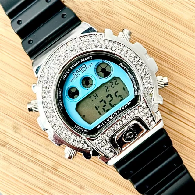 CASIO G SHOCK DW 6900 CZ Metal Bezel Rare Mens Watch Custom Mod