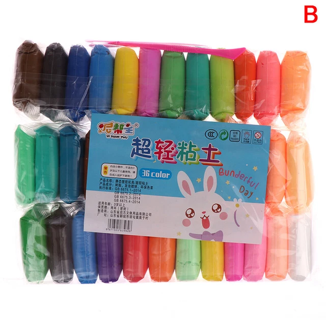 36 colors/Set Toys Soft Clay Antistress Light Plasticine Sand Polymer Clay ql