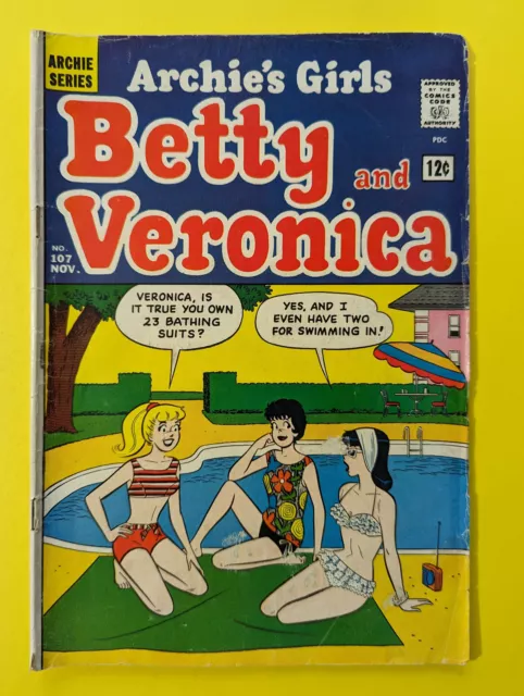 Archie Series 1964: Archies's Girls #107  Betty and Veronica    22-1