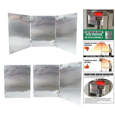 H HILABEE Bouclier de déflecteur Bouclier de chauffage Remplacement de chauffage au propane Chauffe-terrasses au propane en aluminium amovibles Petite taille 