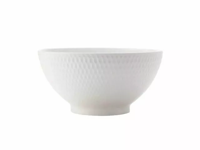 Maxwell & Williams Set of 4 White Basics Diamonds Noodle Bowls 18cm