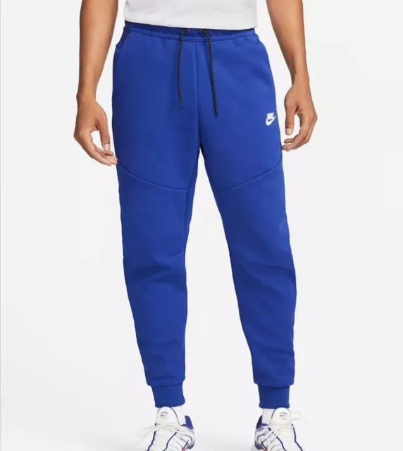 Nike Tech Fleece Mens Size Xl Slim Fit Taper Leg Joggers Pants Deep Royal Blue