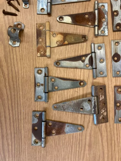 Huge Lot Of Vintage Stanley/ National/ Misc. Barn Door Hinges, Latch, Hardware 4