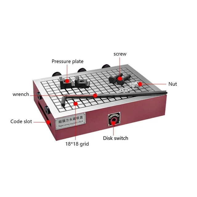 CNC super powerful permanent magnet chuck Machining magnetic table 150*150mm