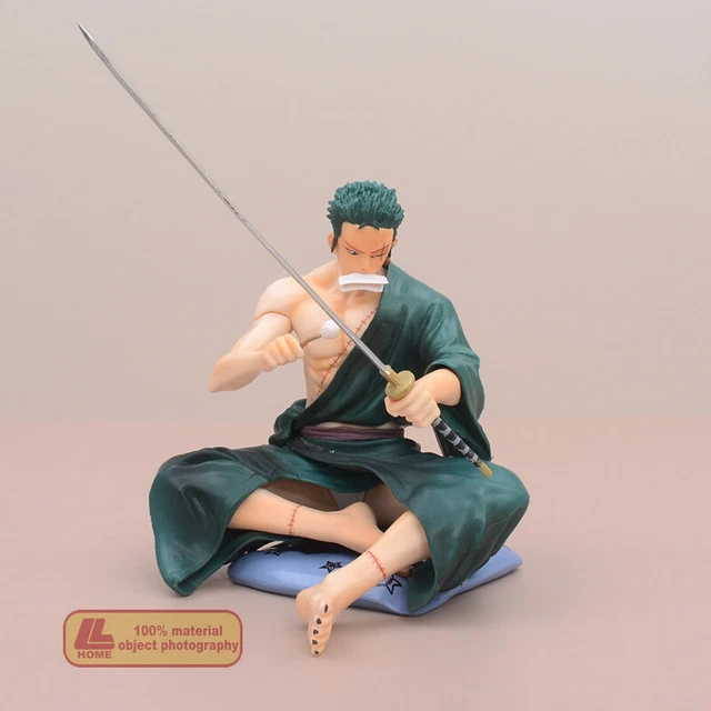 ANIME ONE PIECE Roronoa Zoro Knife Sitting Action Figure Statue Toy
