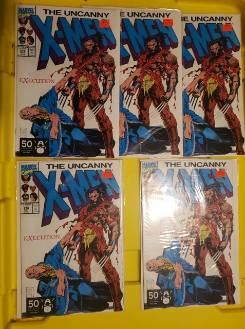 UNCANNY X-MEN #276 (1991-05) Vol 1. Jim Lee  lot of 5 copies. Marvel.