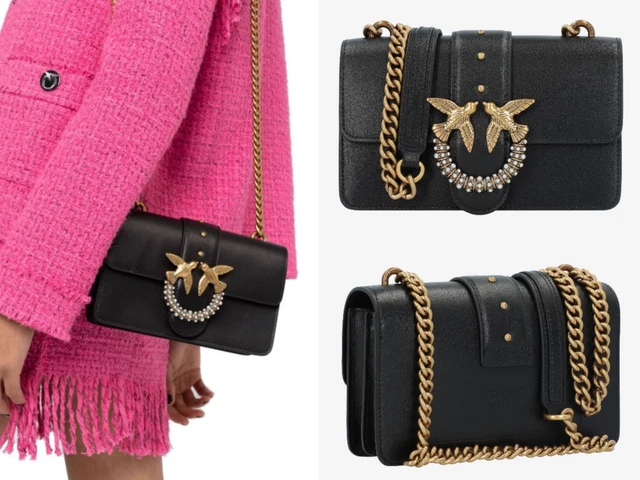 Pinko mini love top jewels chain bag