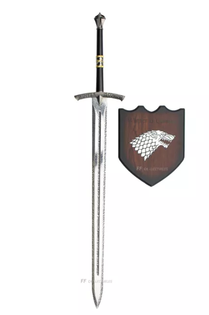 GAME OF THRONES - ICE, EDDARD STARK'S SWORD (BOOK EDITION with FREE wall plaque) 2