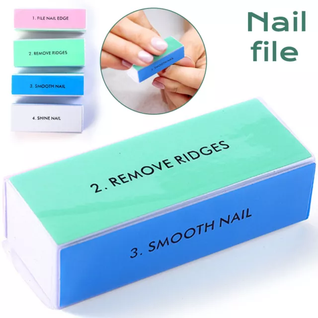 10 pcs/lot Nail Buffer Sponge Buffing Block Nail Files 4 Step Polishing  Grinding Nail File Manicure Nail Accessories Salon Tools - AliExpress