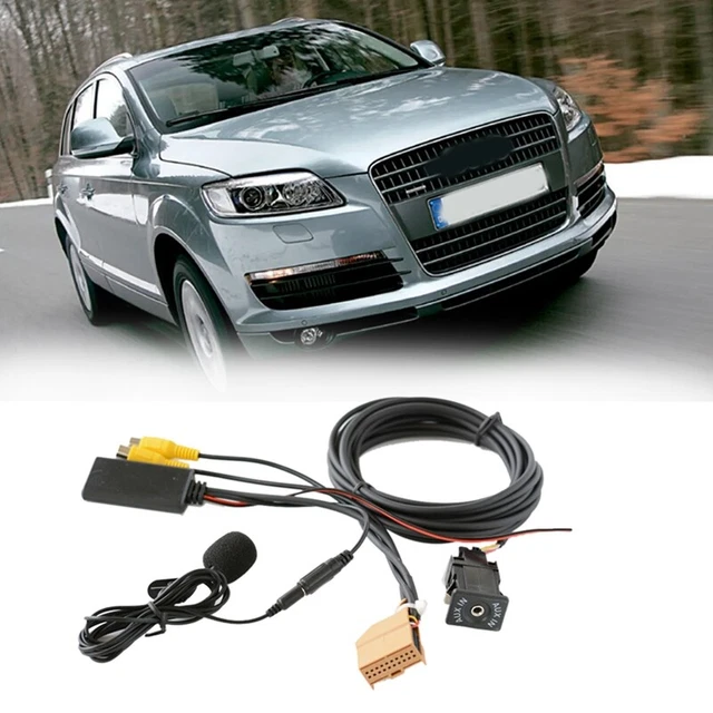 Adattatore cavo AUX 12V MMI 2G auto Bluetooth AUX microfono audio musica per Q7 A6 A8 200 R1L5