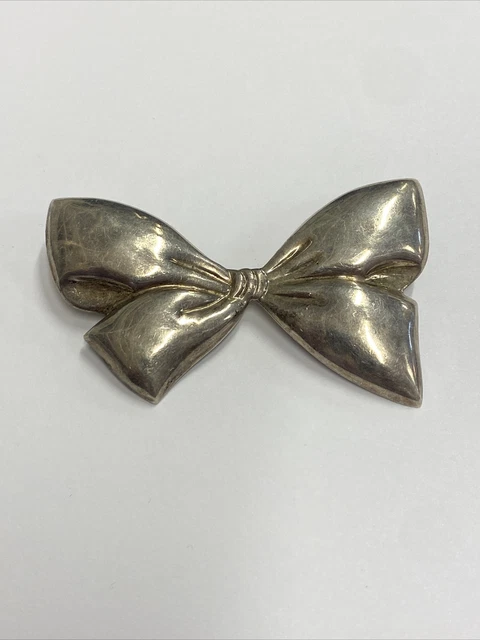 Sterling Silver Brooch Big Bow Brooch Mexico 925 Mexican