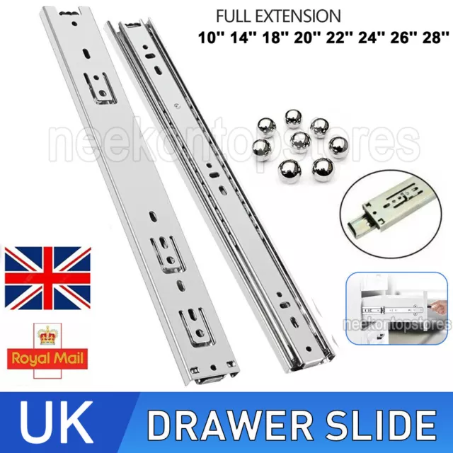 Heavy Duty Drawer Runners Draw Slides 350mm-700mm Ball Bearing Storage Cabinet