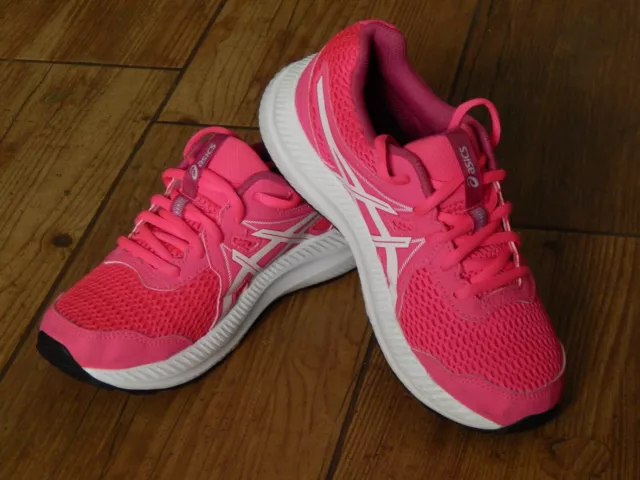 Asics Gel Contend 7 Pink Running Shoes Trainers ,Uk 3 ,Eu 36