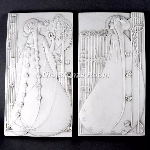 Pair Of Marble Wall Plaques - Mackintosh