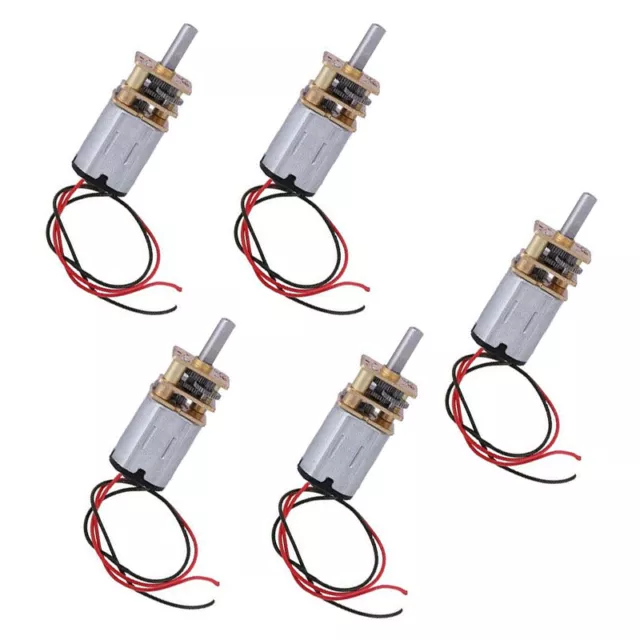 5x Mini DC 3V-6V Slow Speed Metal N20 Gear Motors Gearboxes Reducers