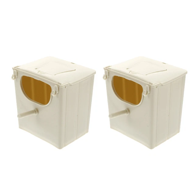 2 piezas caja de plástico para cría de aves jaula de plástico para pájaros hogar