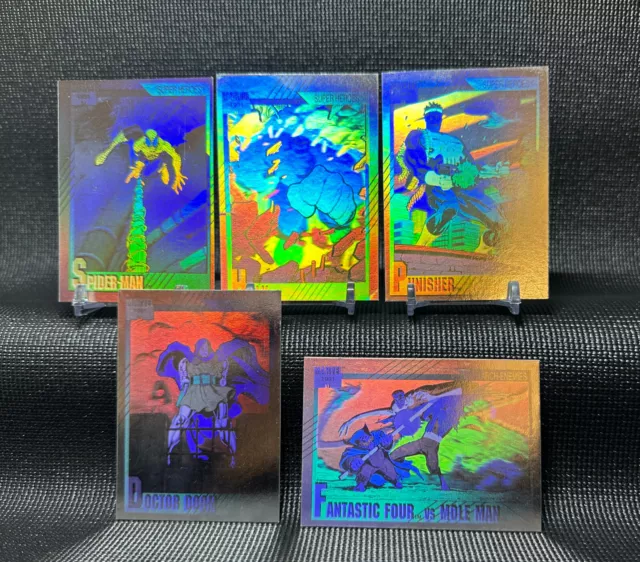 1991 Marvel Universe Series 2 - Complete Hologram Set #H1-H5