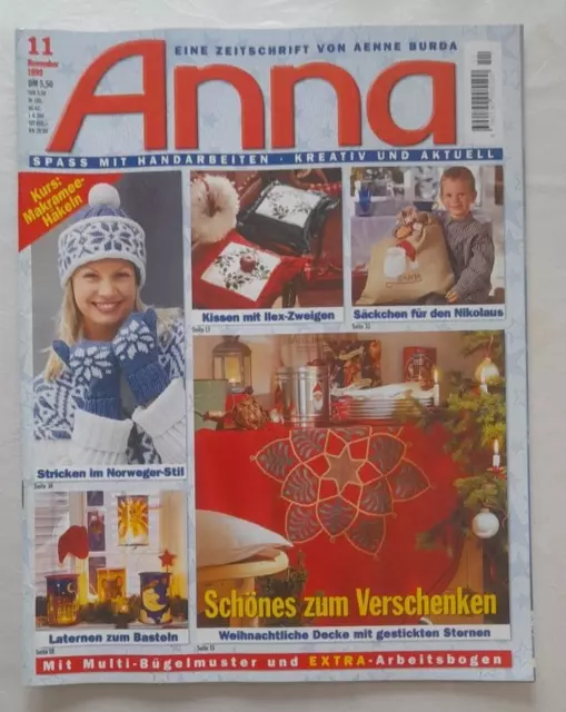 Anna burda  11 November 1999 - Spass mit Handarbeiten - Kreativ und aktuell