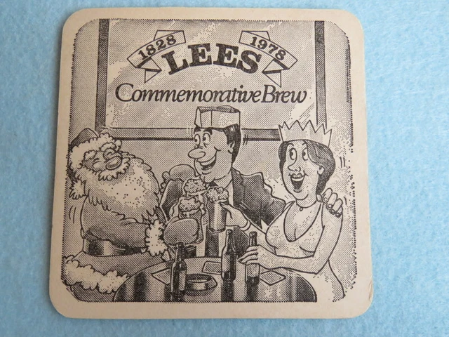 Beer Pub Bar Coaster ~ LEES Brewery Commemorative Brew 1828-1978 ~ England