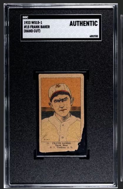 1923 W515-1 #15 Frank "Home Run" Baker,” New York Yankees,  SGC A