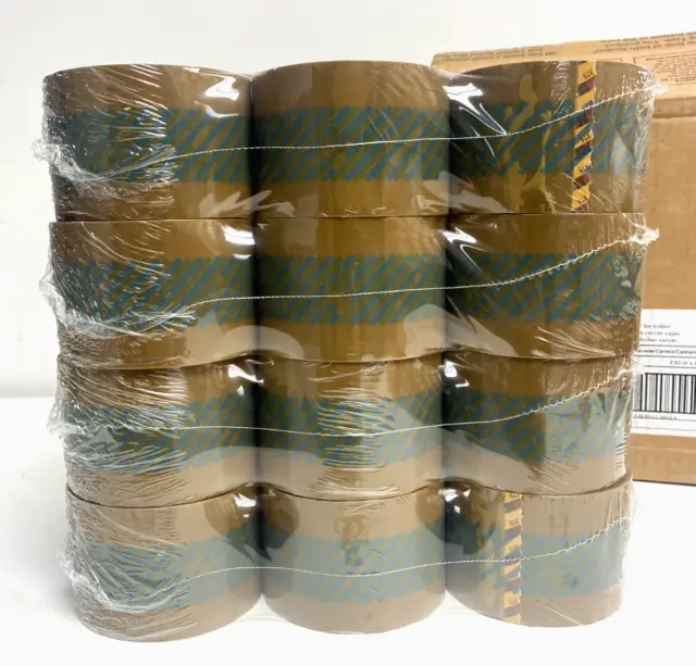 3M  Lot of 24 375 SCOTCH Box Sealing Tape Tan HEAVY DUTY 2.83 In X 54.6 Yd